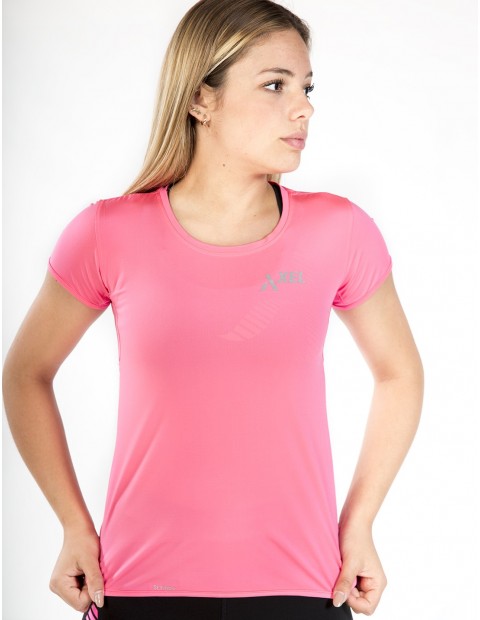 Camiseta FucsiaManga corta Sly-Dry Reflectante  - Mujer