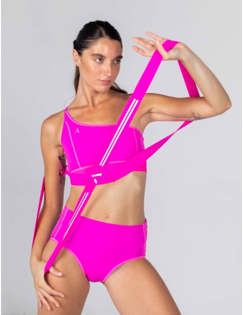 SET TOP E CULOTTE FUCSIA NEW ASYMMETRIC