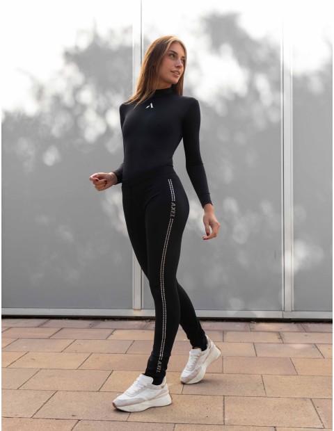 BLACK THERMAL BODY AND  BASIC LEGGING SET