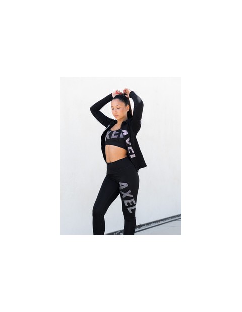 COMPLETO TOP ,LEGGING E GIACCA TERMICA AXELDIAMONDS NERO