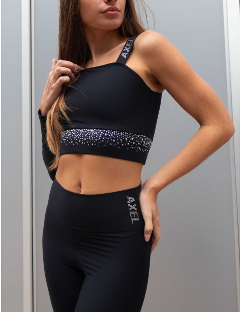 COMPLETO CROP TOP E LEGGING GINEVRA NERO