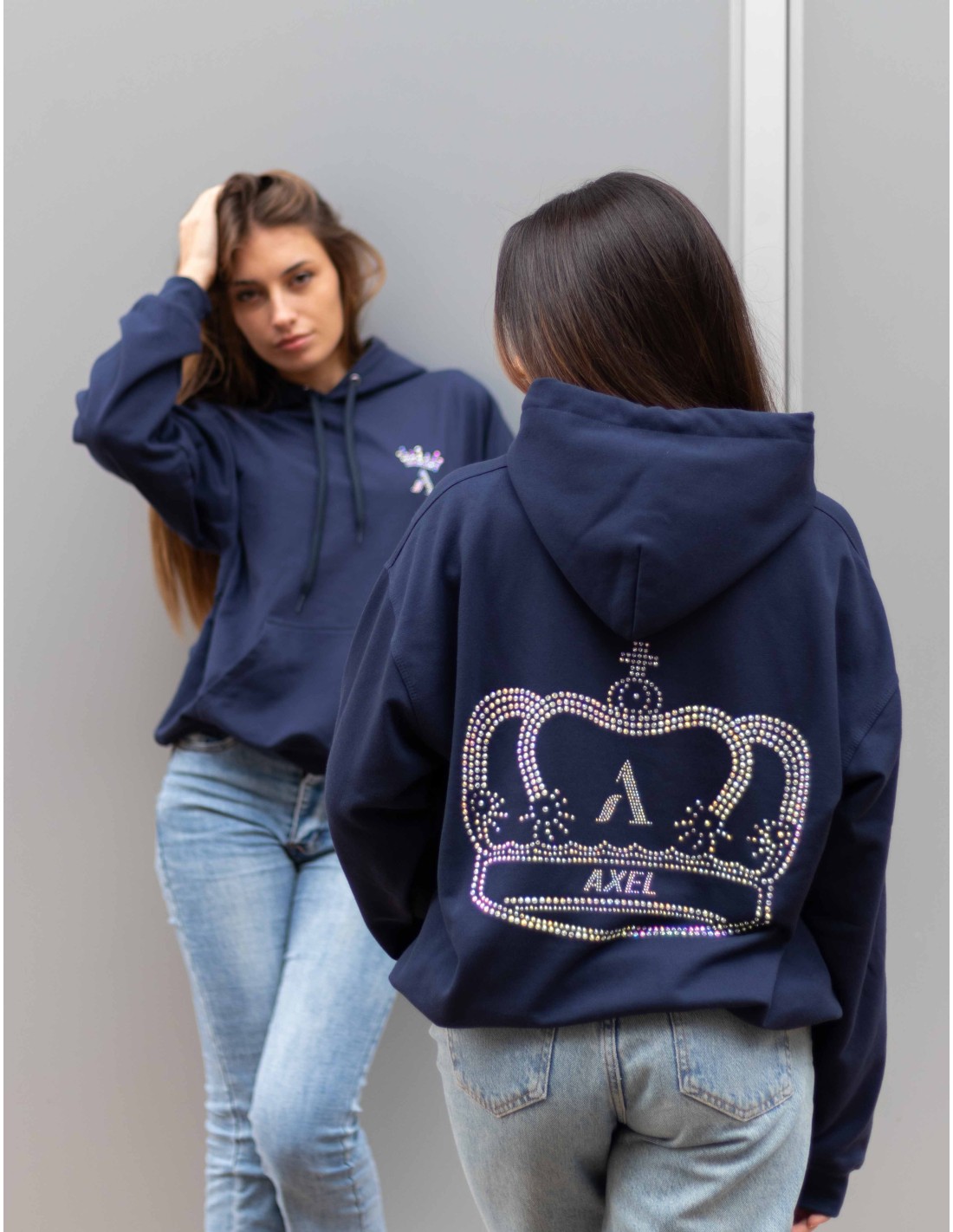 Felpa blu navy online