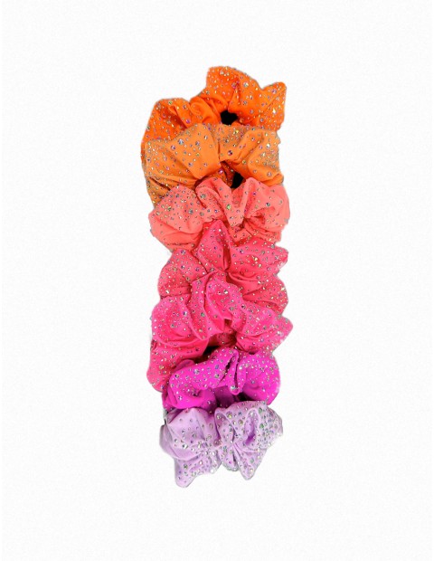 MAXI SCRUNCHIE CORAL, PINK AND  LILAC